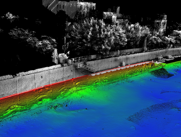 point cloud processing Troy Sea Wall